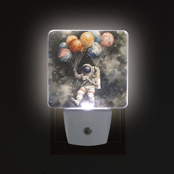 Yayeee LED Night Light for The Home Plug in With Light Sensors 2 Pack, Watercolor Space