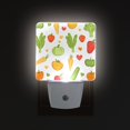 thumbnail image 1 of Yayeee LED Night Light for The Home Plug in With Light Sensors 2 Pack, White Vegetables Pattern, 1 of 6