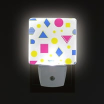 Yayeee LED Night Light for The Home Plug in With Light Sensors 2 Pack, Yellow Retro Round