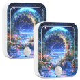 thumbnail image 1 of Yayeee 2-Pack Plug in LED Night Lights with Light Sensors Motion Detectors, Beautiful Floral Moon, 1 of 7