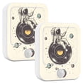 thumbnail image 1 of Yayeee 2-Pack Plug in LED Night Lights with Light Sensors Motion Detectors, Beige Astronaut Planet, 1 of 7