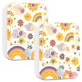 thumbnail image 1 of Yayeee 2-Pack Plug in LED Night Lights with Light Sensors Motion Detectors, Beige Retro Rainbow, 1 of 7