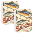 thumbnail image 1 of Yayeee 2-Pack Plug in LED Night Lights with Light Sensors Motion Detectors, Beige Sardines Pattern, 1 of 7