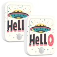 thumbnail image 1 of Yayeee LED Night Lights with Motion Detectors Auto Dusk to Dawn Light Sensors, 2 Pack, Beige UFO, 1 of 7