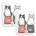 thumbnail image 1 of Yayeee LED Night Lights with Motion Detectors Auto Dusk to Dawn Light Sensors, 2 Pack, Black Chubby Cat, 1 of 7