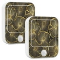 thumbnail image 1 of Yayeee 2-Pack Plug in LED Night Lights with Light Sensors Motion Detectors, Black Flower Pattern, 1 of 7
