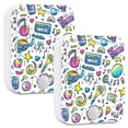 thumbnail image 1 of Yayeee 2-Pack Plug in LED Night Lights with Light Sensors Motion Detectors, Blue Doodle Pattern, 1 of 7