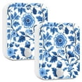 thumbnail image 1 of Yayeee 2-Pack Plug in LED Night Lights with Light Sensors Motion Detectors, Blue Floral Pattern, 1 of 7