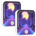 thumbnail image 1 of Yayeee 2-Pack Plug in LED Night Lights with Light Sensors Motion Detectors, Blue Road, 1 of 7