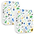 thumbnail image 1 of Yayeee 2-Pack Plug in LED Night Lights with Light Sensors Motion Detectors, Blue Simple Shapes, 1 of 7