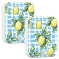 thumbnail image 1 of Yayeee 2-Pack Plug in LED Night Lights with Light Sensors Motion Detectors, Cartoon Plaid Lemon, 1 of 7