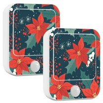 Yayeee 2-Pack Plug in LED Night Lights with Light Sensors Motion Detectors, Christmas Berries