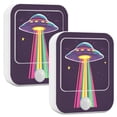 thumbnail image 1 of Yayeee 2-Pack Plug in LED Night Lights with Light Sensors Motion Detectors, Colorful UFO, 1 of 7