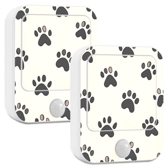 Yayeee LED Night Lights with Motion Detectors Auto Dusk to Dawn Light Sensors, 2 Pack, Cute Cat Paw