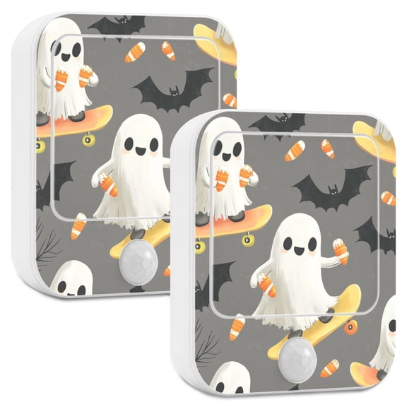 Yayeee 2-Pack Plug in LED Night Lights with Light Sensors Motion Detectors, Cute Ghosts