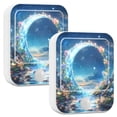 thumbnail image 1 of Yayeee 2-Pack Plug in LED Night Lights with Light Sensors Motion Detectors, Floral Moon, 1 of 7