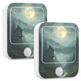 thumbnail image 1 of Yayeee LED Night Lights with Motion Detectors Auto Dusk to Dawn Light Sensors, 2 Pack, Forest House, 1 of 7