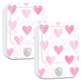 thumbnail image 1 of Yayeee LED Night Lights with Motion Detectors Auto Dusk to Dawn Light Sensors, 2 Pack, Geometric Love, 1 of 7