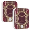 thumbnail image 1 of Yayeee 2-Pack Plug in LED Night Lights with Light Sensors Motion Detectors, Gold Abstract Pattern, 1 of 7