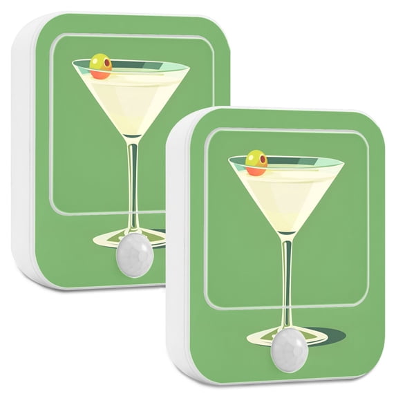Yayeee LED Night Lights with Motion Detectors Auto Dusk to Dawn Light Sensors, 2 Pack, Green Lemon Juice
