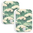 thumbnail image 1 of Yayeee LED Night Lights with Motion Detectors Auto Dusk to Dawn Light Sensors, 2 Pack, Green Wave Pattern, 1 of 7