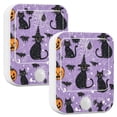 thumbnail image 1 of Yayeee 2-Pack Plug in LED Night Lights with Light Sensors Motion Detectors, Halloween Cats, 1 of 7