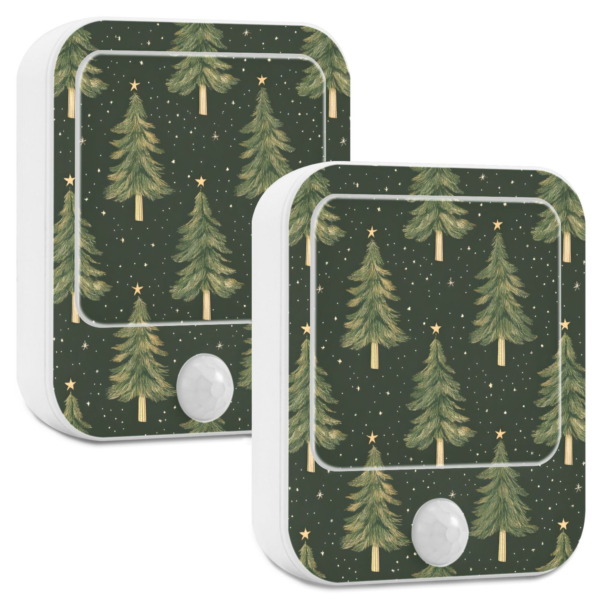 Christmas Tree Sensor Yayeee 2-Pack Plug in LED Night Lights with Light Sensors Motion ...