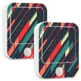 thumbnail image 1 of Yayeee 2-Pack Plug in LED Night Lights with Light Sensors Motion Detectors, Orange Abstract Lines, 1 of 7