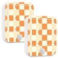 thumbnail image 1 of Yayeee 2-Pack Plug in LED Night Lights with Light Sensors Motion Detectors, Orange Checkered Pattern, 1 of 7