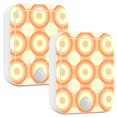 thumbnail image 1 of Yayeee LED Night Lights with Motion Detectors Auto Dusk to Dawn Light Sensors, 2 Pack, Orange Circle, 1 of 7