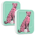 thumbnail image 1 of Yayeee 2-Pack Plug in LED Night Lights with Light Sensors Motion Detectors, Pink Cheetah, 1 of 7