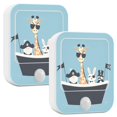 thumbnail image 1 of Yayeee 2-Pack Plug in LED Night Lights with Light Sensors Motion Detectors, Pirate Animals, 1 of 7