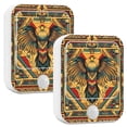 thumbnail image 1 of Yayeee 2-Pack Plug in LED Night Lights with Light Sensors Motion Detectors, Retro Abstract Eagle, 1 of 7