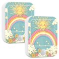 thumbnail image 1 of Yayeee 2-Pack Plug in LED Night Lights with Light Sensors Motion Detectors, Retro Beige Rainbow, 1 of 7