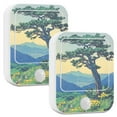 thumbnail image 1 of Yayeee 2-Pack Plug in LED Night Lights with Light Sensors Motion Detectors, Retro Mountain, 1 of 7