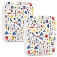 thumbnail image 1 of Yayeee 2-Pack Plug in LED Night Lights with Light Sensors Motion Detectors, Simple Shapes, 1 of 7