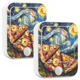 thumbnail image 1 of Yayeee 2-Pack Plug in LED Night Lights with Light Sensors Motion Detectors, Starry Pizza, 1 of 7