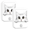 thumbnail image 1 of Yayeee 2-Pack Plug in LED Night Lights with Light Sensors Motion Detectors, White Cat, 1 of 7