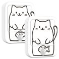thumbnail image 1 of Yayeee LED Night Lights with Motion Detectors Auto Dusk to Dawn Light Sensors, 2 Pack, White Chubby Cat, 1 of 7