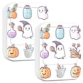 thumbnail image 1 of Yayeee 2-Pack Plug in LED Night Lights with Light Sensors Motion Detectors, White Halloween Ghost, 1 of 7