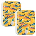 thumbnail image 1 of Yayeee 2-Pack Plug in LED Night Lights with Light Sensors Motion Detectors, Yellow Sardines Pattern, 1 of 7