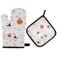 thumbnail image 1 of Yayeee Oven Mitts and Pot Holder Set of 4 Heat Resistant Kitchen Gloves Baking Hot Pad, Ghost Design, 1 of 5