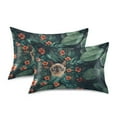 thumbnail image 1 of Yayeee Pillow Case Set of 2 Queen Size Wrinkle Resistant Pillowcase Soft Envelop Closure Cat and Leaves Pattern Cover Bedroom Decor, 1 of 7