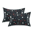 thumbnail image 1 of Yayeee Pillowcase King Size Set of 2 Satin Wrinkle Resistant Envelope Pillow Case, Blue Stars Pattern, 1 of 8