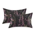 thumbnail image 1 of Yayeee Pillowcase King Size Set of 2 Satin Wrinkle Resistant Envelope Pillow Case, Dark Gothic Floral, 1 of 8