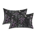 thumbnail image 1 of Yayeee Pillowcase King Size Set of 2 Satin Wrinkle Resistant Envelope Pillow Case, Gothic Floral Print, 1 of 8