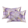 thumbnail image 1 of Yayeee Pillowcase King Size Set of 2 Satin Wrinkle Resistant Envelope Pillow Case, Pastel Purple Marble Pattern, 1 of 8
