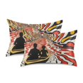 thumbnail image 1 of Yayeee Pillowcase King Size Set of 2 Satin Wrinkle Resistant Pillow Case, Abstract Boat Ride, 1 of 7
