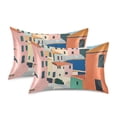thumbnail image 1 of Yayeee Pillowcase King Size Set of 2 Satin Wrinkle Resistant Pillow Case, Art City, 1 of 8