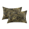 thumbnail image 1 of Yayeee Pillowcase King Size Set of 2 Satin Wrinkle Resistant Pillow Case, Black Flower Pattern, 1 of 8